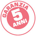 5 anni di garanzia